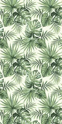 Modern roller blind with varying leaves pattern
