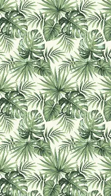 Modern roller blind with varying leaves pattern