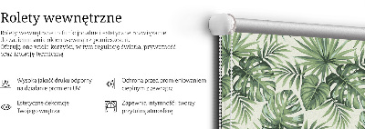 Modern roller blind with varying leaves pattern
