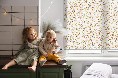 Fabric roller blind Falling leaves
