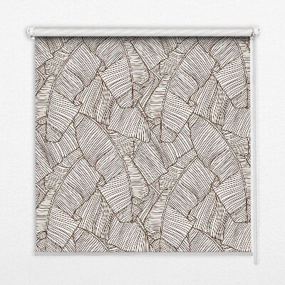 Modern roller blind Drawn palm leaves