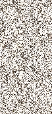 Modern roller blind with a palm leaf pattern