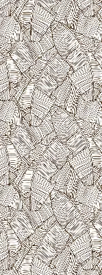 Modern roller blind with a palm leaf pattern