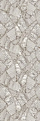 Modern roller blind with a palm leaf pattern