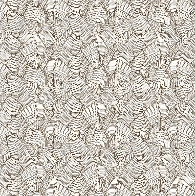 Modern roller blind with a palm leaf pattern