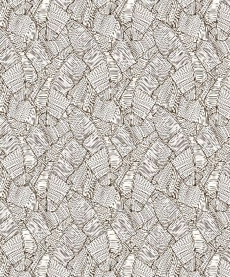 Modern roller blind Drawn palm leaves