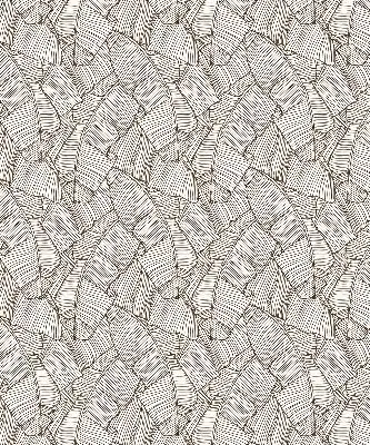 Modern roller blind with a palm leaf pattern