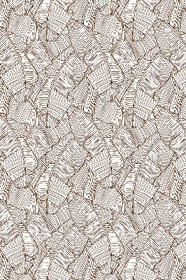 Modern roller blind Drawn palm leaves