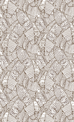 Modern roller blind with a palm leaf pattern