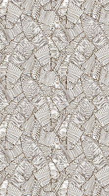 Modern roller blind Drawn palm leaves