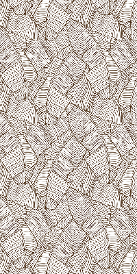 Modern roller blind Drawn palm leaves
