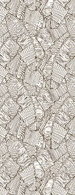 Modern roller blind with a palm leaf pattern