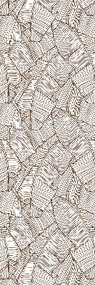 Modern roller blind Drawn palm leaves