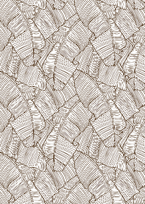 Modern roller blind Drawn palm leaves