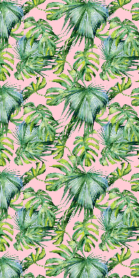 Roller blind for large window tropical leaf print