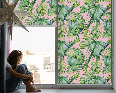 Roller blind for large window Tropical leaf varieties