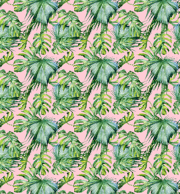 Roller blind for large window tropical leaf print