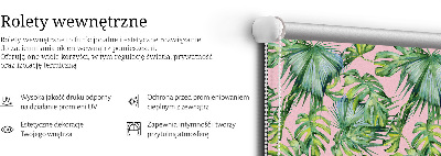 Roller blind for large window Tropical leaf varieties