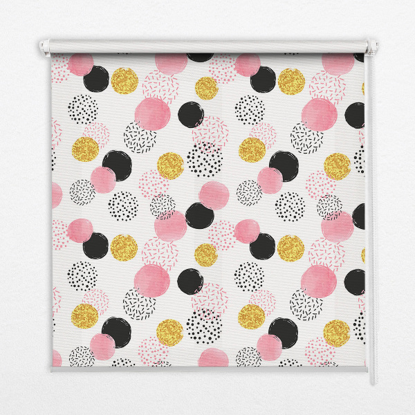 Fabric roller blind Various circles