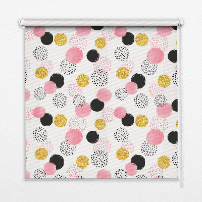 Fabric roller blind Various circles