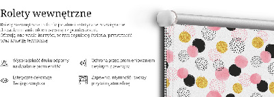 Fabric roller blind Various circles