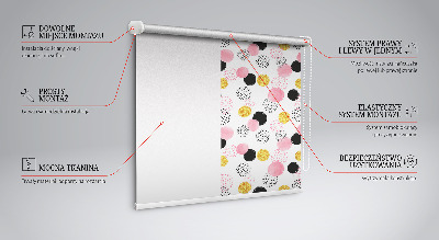 Fabric roller blind Various circles