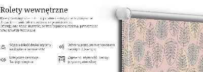 Modern roller blind Colorful leaves