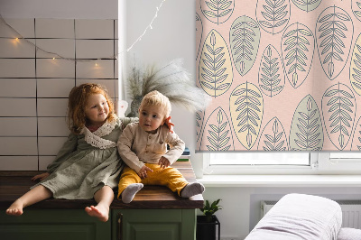 Modern roller blind Colorful leaves