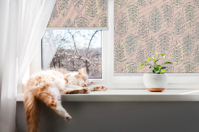 Modern roller blind Colorful leaves