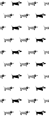 Roller blind for large window Drawn dogs