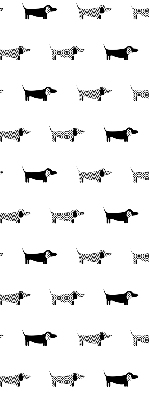 Roller blind for large window Drawn dogs