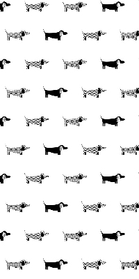 Roller blind for large window Drawn dogs