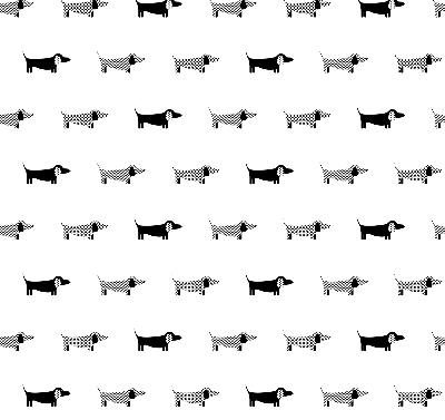 Roller blind for large window Drawn dogs