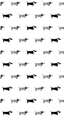 Roller blind for large window Drawn dogs