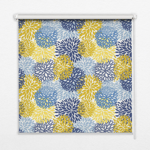Modern roller blind Painted plants