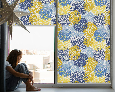 Modern roller blind Painted plants