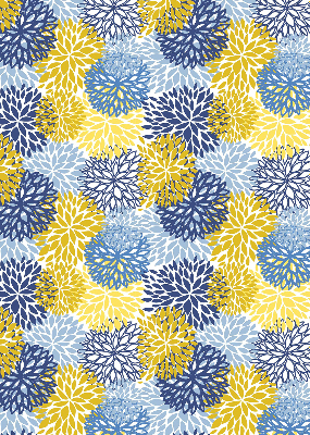 Modern roller blind Painted plants