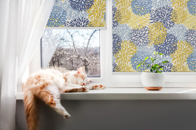 Modern roller blind Painted plants
