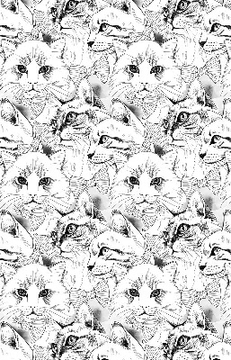 Roller blind for large window drawn cats pattern