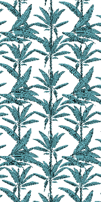 Fabric roller blind palm leaves pattern