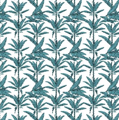 Fabric roller blind Palm leaves