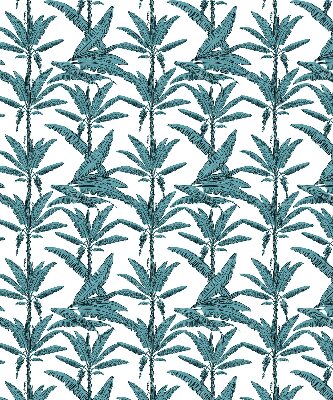 Fabric roller blind Palm leaves