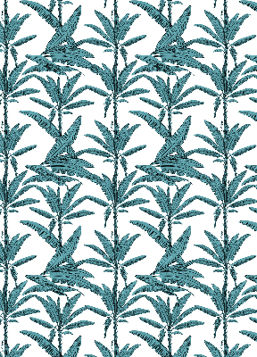 Fabric roller blind Palm leaves