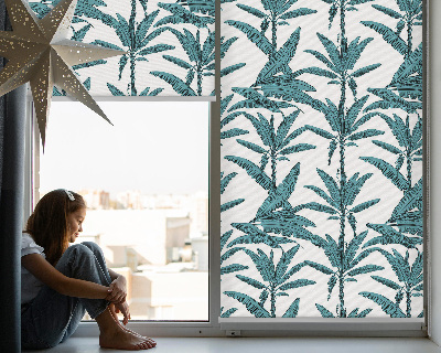 Fabric roller blind Palm leaves