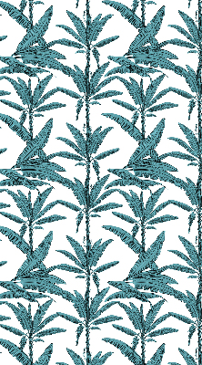 Fabric roller blind Palm leaves