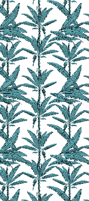 Fabric roller blind Palm leaves