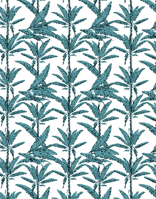Fabric roller blind Palm leaves