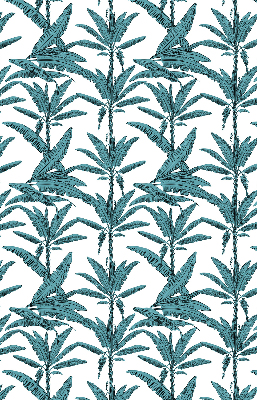 Fabric roller blind palm leaves pattern