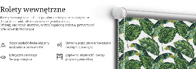 Modern roller blind Exotic leaves