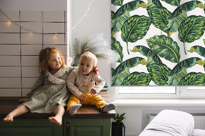 Modern roller blind Exotic leaves